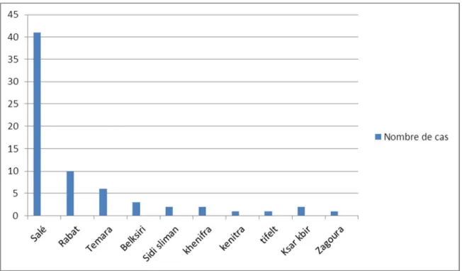 Figure 2: répartition des patientes en fonction de la provenance. 