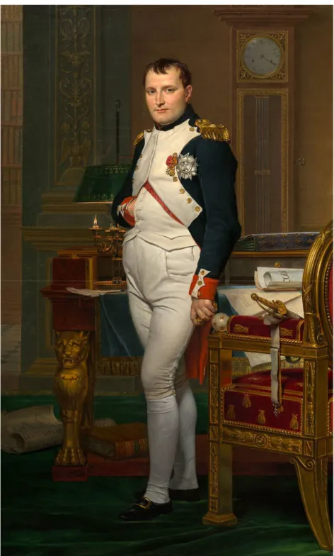 Figure 1 : Napoléon Bonaparte avec la main sur l'épigastre [3] 