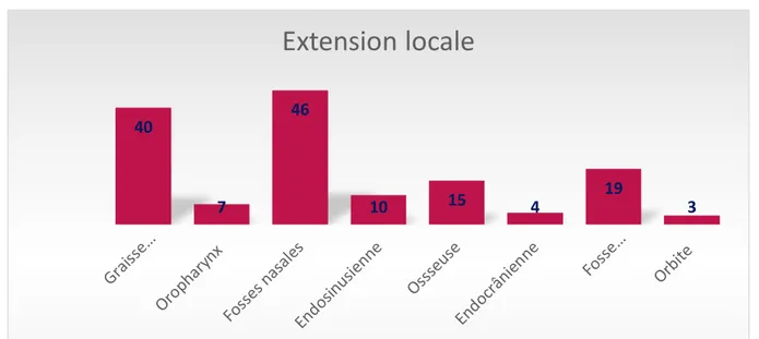 Figure 7: Extension tumorale locale. 