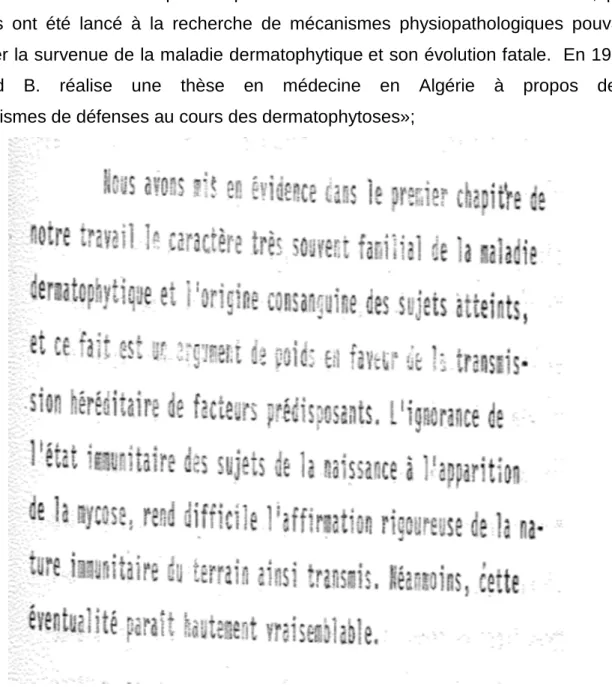 Figure 14 : photo d’un extrait d’une thèse de  médecine réalisée  par Bernard  Liautaud en Algérie en 1977 16 