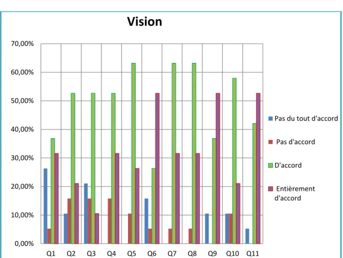 Figure 9: Résultat du questionnaire thème vision en bâtonnet 