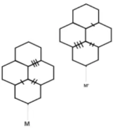 Figure 4. Example of parallel meshes M and M ′ with planar faces. Meshes are combinatory equivalent and corresponding edges are parallel.