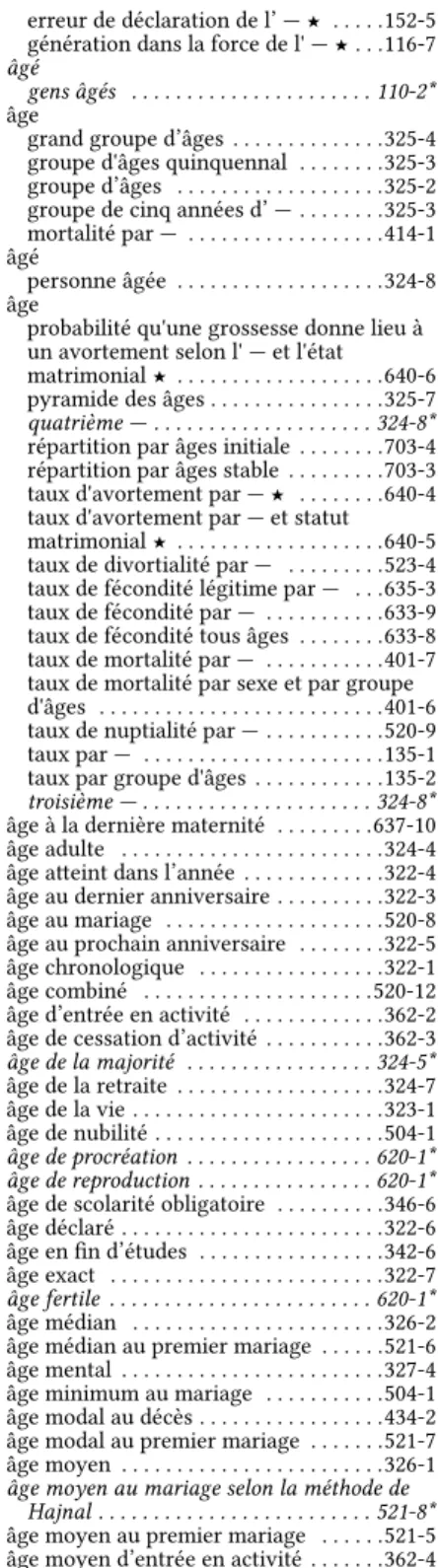 table de mortalité actuarielle  . . . . . . 435-3 actuel