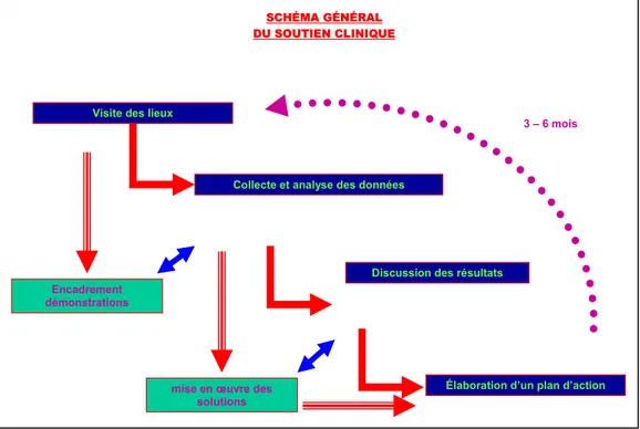 Figure 2 : processus de déroulement du soutien clinique universitaire (2, 15)  4-2  Constitution de superviseurs externes:   