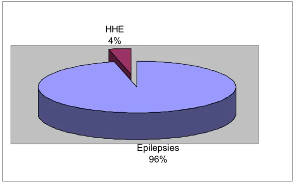 Figure n° 1 : Répartition du syndrome HHE au sein des épilepsies  2-Age :          