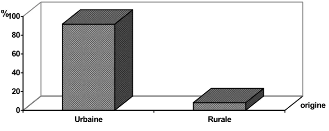 Figure n° 20 : Prévalence du comportement alimentaire inhabituel selon l’origine géographique