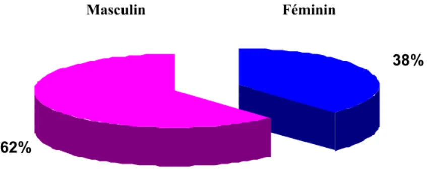 Figure n° 2 : Répartition des patients selon le sexe 