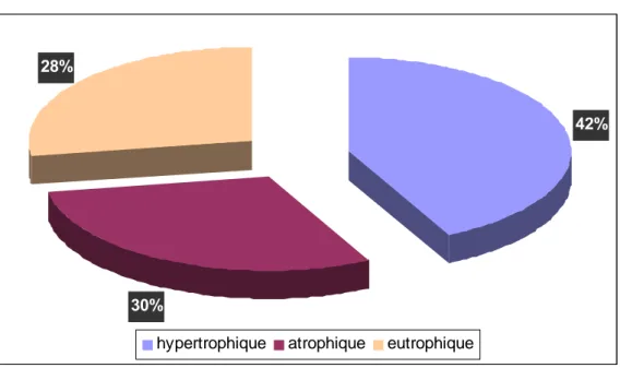 Figure 12 : Répartition des patients en fonction du type de pseudarthrose 