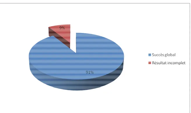 Figure 14 : Taux de succès globalFigure 14 : Taux de succès globalFigure 14 : Taux de succès global Figure 14 : Taux de succès global    