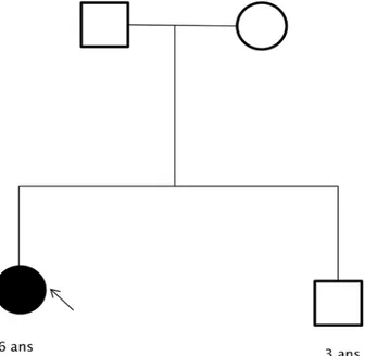Figure 7 : Arbre généalogique de l’enfant  F.A. 