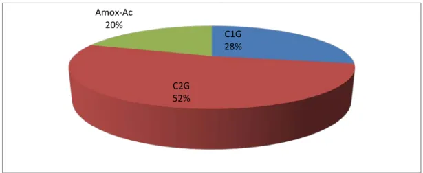 Figure 9 : Répartition en fonction du type d’antibiotique 