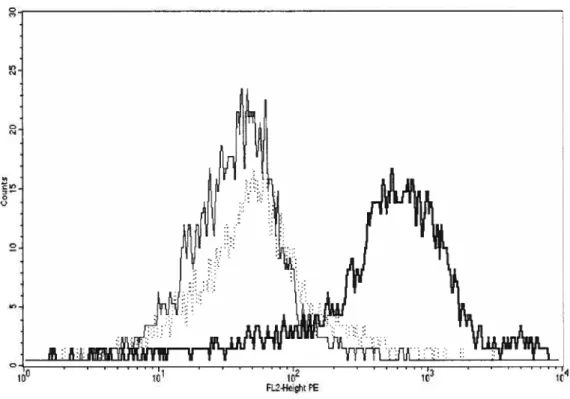 Figure 1. Flow cytometry analysis of anti-fibroblast antibodies (AFAs) from human sera on WI-3$ fibroblasts