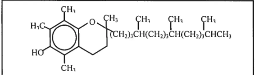 figure 6: Structure chimique de la vitamine E (Tiré de Goodman et Gi/man ‘s, 1999).