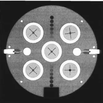 Figure 5 : Mire Philips utilisée pour l’étude de la résolution à bas contraste.