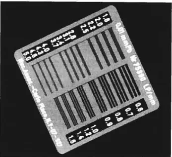 Figure 7 : Mire Nuclear Associates No. 07-527 utilisée pour l’étude de la résolution
