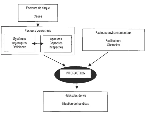 Figure 1: Cadre conceptuel du Processus de Production du Handicap.