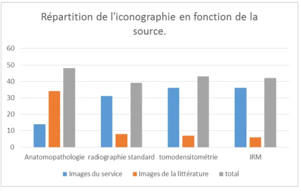 Graphique 1 : Répartition de l’iconographie en fonction de sa source. 