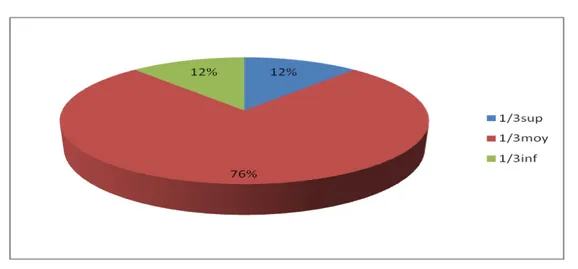 Figure n°5 : Répartition des fractures selon le siège de la fracture 