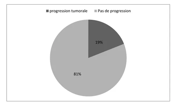 Figure 17 : Progression tumorale 