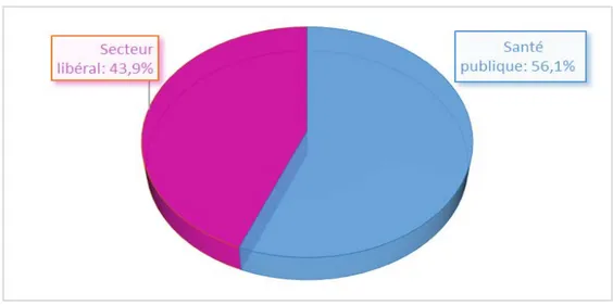 Figure 4 : Répartition de la population selon le secteur d’activité. 