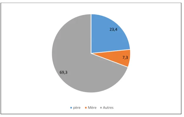 Graphique 7 : Les professionnels de santé dans l’entourage 47,4 52,6 OUI  NON 23,4 7,3 69,3 