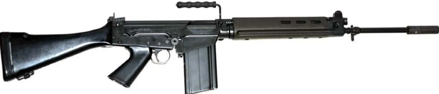 Figure 4.  FN FAL :  un fusil semi-automatique belge, de calibre 7,62 OTAN  [151]