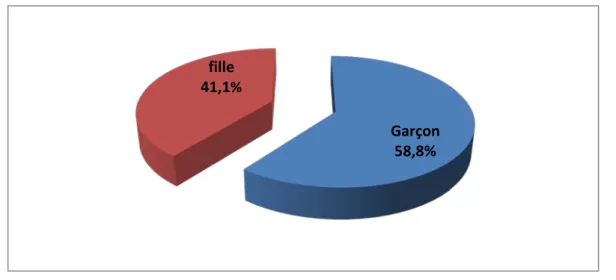 Figure 3: répartition des patients selon le sexe. 