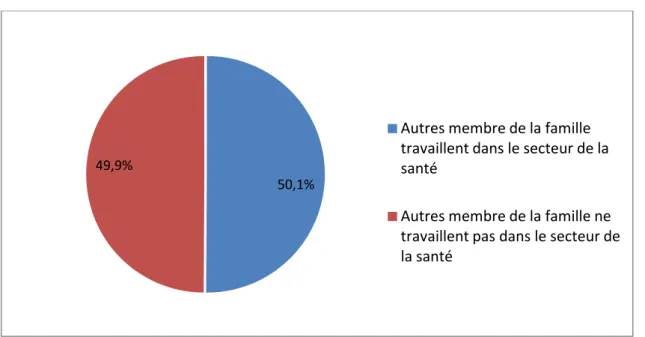 Figure 10 : Professionnels de la santé dans la famille 
