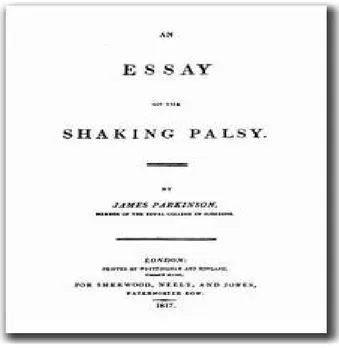 Figure 1   : Couverture de l’ouvrage «  An Essay on The Shaking Palsy ». 