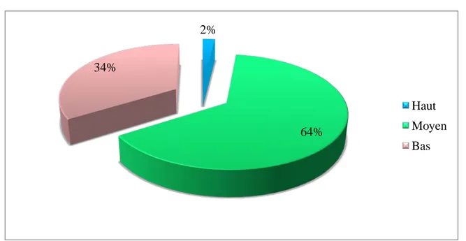 Figure 5 : Répartition de la population  selon le niveau socioéconomique  6.  Couverture  sociale : 