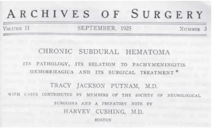 Figure 5: Première revue de la littérature médicale de l’HSDC par Tracy Jackson Putnam et Harvey 