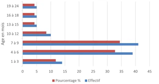 Figure 5 : Répartition selon le groupe d'âge. 