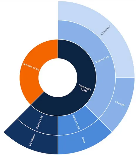 Figure 16 : Répartition des patients selon les résultats de la FOGD. 