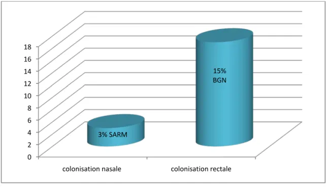 Figure 4 : Colonisation par les BMR 