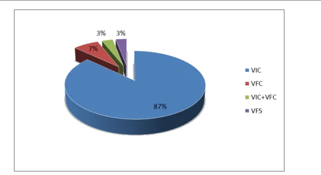 Figure 10 : Représentation de la localisation des occlusions iliaques 