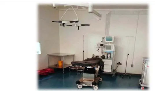 Figure 2 : Séance de démonstration chirurgicale au Bloc opératoire del’Hôpital Ibn Tofail du CHU Mohammed  VI de Marrakech 