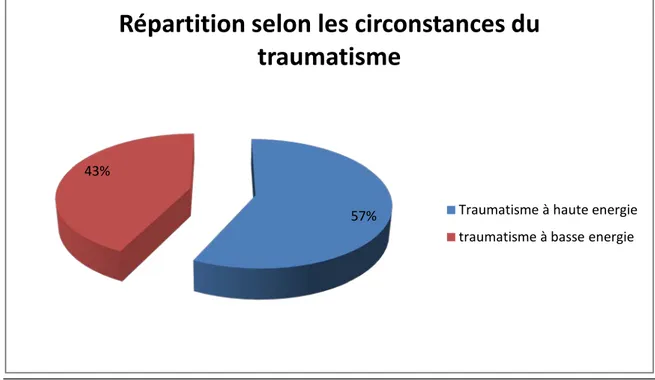 Graphique 3: Répartition selon les circonstances du traumatisme 