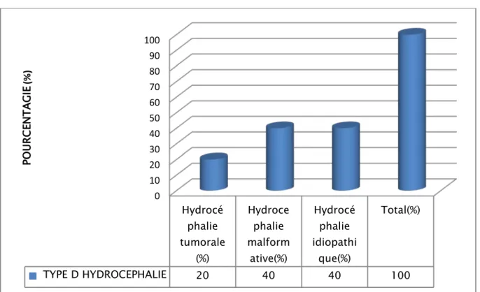 Figure 2 : Répartition des cas d’exposition de matériel de DVP selon le type d’hydrocéphalie 