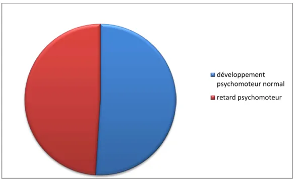 Figure 4 : Répartition des patients selon la qualité du développement psychomoteur. 0%5%10%15%20%25%30%35%grossesse mal 