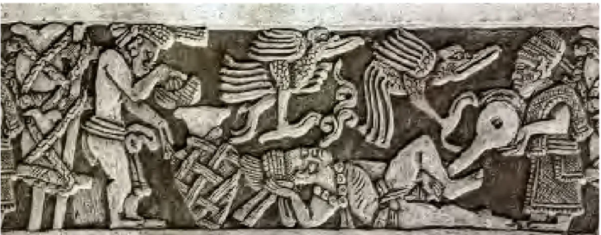 Figure 22     :   fresque représentant un lavement – basses Terres Mayas – région de Peten