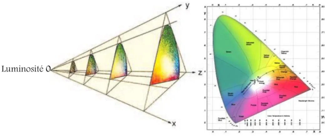 Figure 4 : Espace colorimétrique  de Munsell  (22)