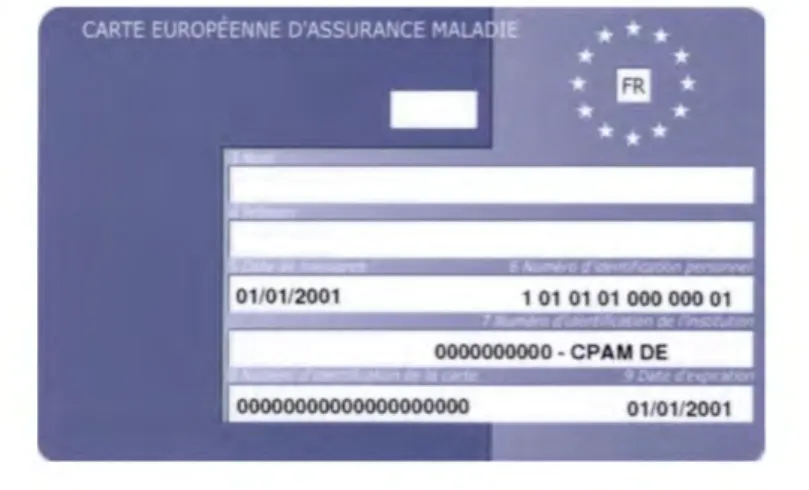 Figure 3 : Carte Européenne d’Assurance Maladie (CEAM) 