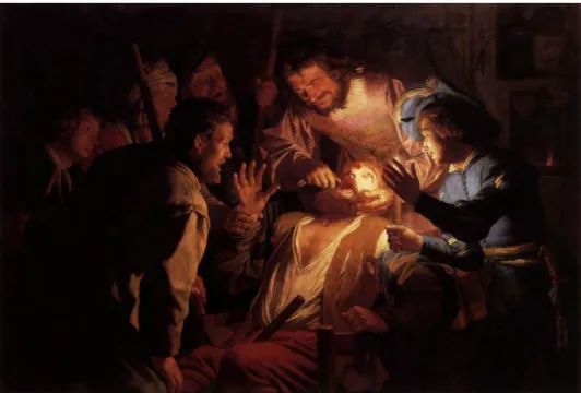 Figure 8 : Gerrit Van Honthorst (1590- 1659).L’arracheur de dents  signé et daté de  1627 