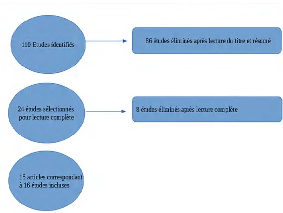 Tableau 2: Diagramme de flux des études relatives à la microscopie sur smartphone 