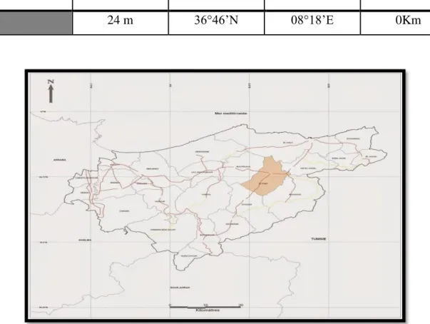 Figure 15 : station de prélèvement la région de Bouthelja –El Tarf- (Wikipedia) 