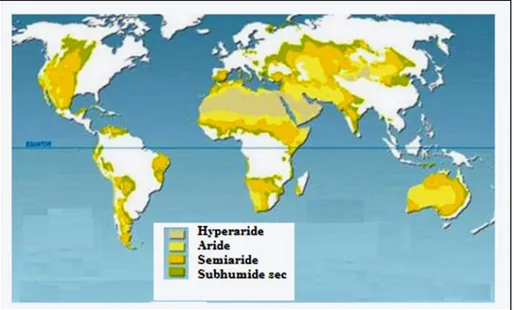 Figure 1. Zones sèches (MEA, 2005). 