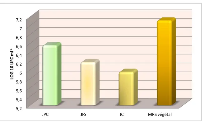 Figure 11 : Croissance de Lb palntarum BH14 sur la première série des milieux 