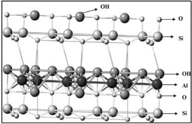 Figure I.7. Structure de la kaolinite (Nandi et al. 2009) 