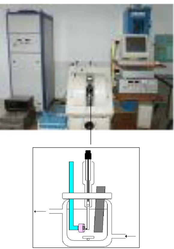 Figure II.1 Emplacement de la cellule électrochimique dans l’électroaimant DRUSH 
