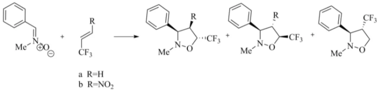Figure 1.12  1,3-DC entre le C -phényl-N -méthylnitrone avec des alcènes 1,2-disubstitué.